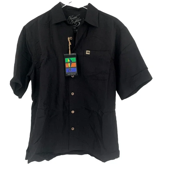 NATIVE OUTFITTERS Camp Shirt Size M New $99 Black Sailfish Boating Water Fishing - Picture 4 of 9
